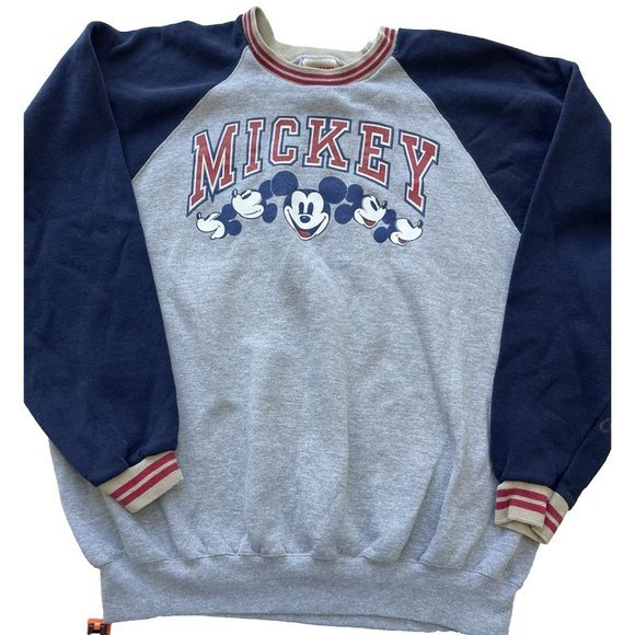 Disney Other - Vintage Disney Designs Mickey Mouse Crewneck Sweatshirt XL XXL USA Raglan Sleeve